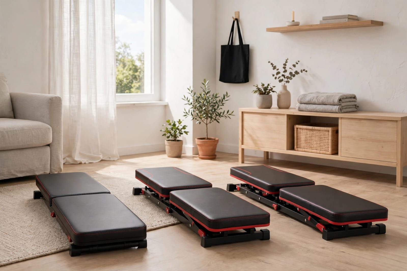 Best Adjustable Weight Bench for Small Apartments folded under bed